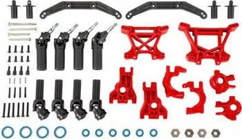 Traxxas Extreme Heavy Duty Driveline And Suspension Upgrade Kit (Red) 1