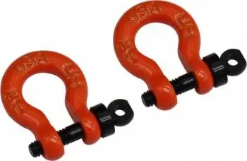 Hot Racing 1/10 Aluminium Scale Tow Shackles: Orange (2) 1