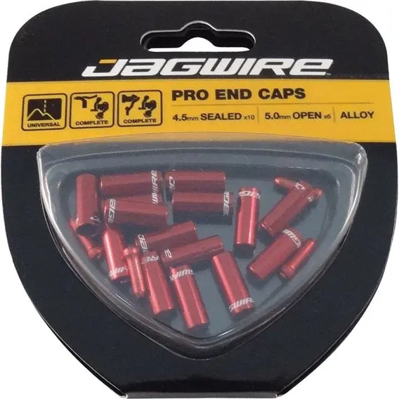 Jagwire Pro End Caps 4Mm Sealed 5Mm Open (Red) 1