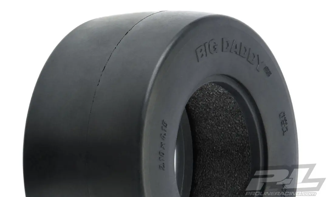 Pro-Line Big Daddy Wide Drag Slick Rc Tires Sc 2.2”/3.0 Mc 1
