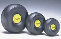 Du-Bro 1/5 Scale Treaded Lightweight J-3 Cub Wheels: 3-3/8” 1