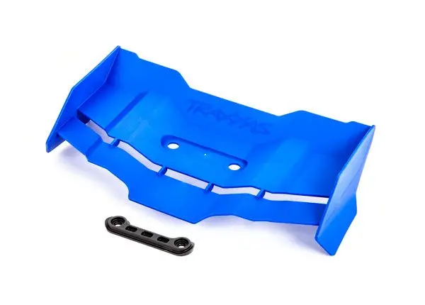 Traxxas Wing And Washers: Sledge (Blue) 1