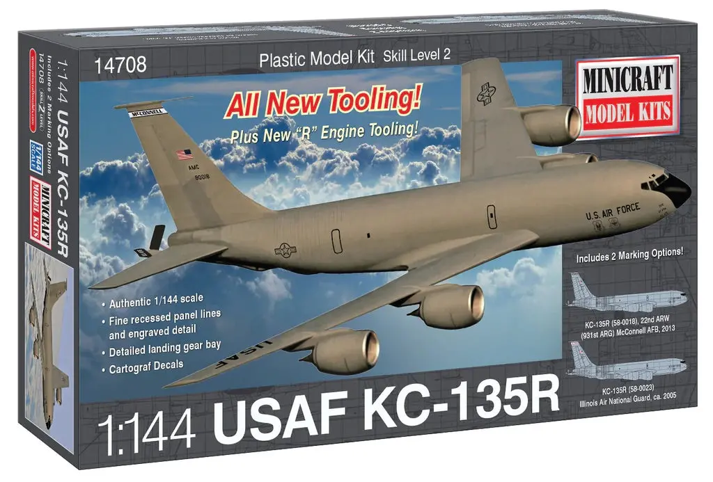 Minicraft Usaf Kc-135R 1/144 Model Kit 1