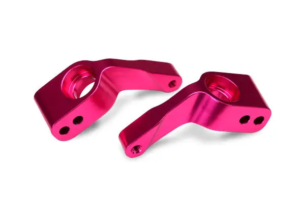Traxxas Rear Aluminum Stub Axle Carriers 6061-T6: Pink 1