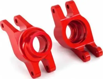 Traxxas Aluminium Rear Stub Axle Carriers 6061-T6: Maxx (Red) 1