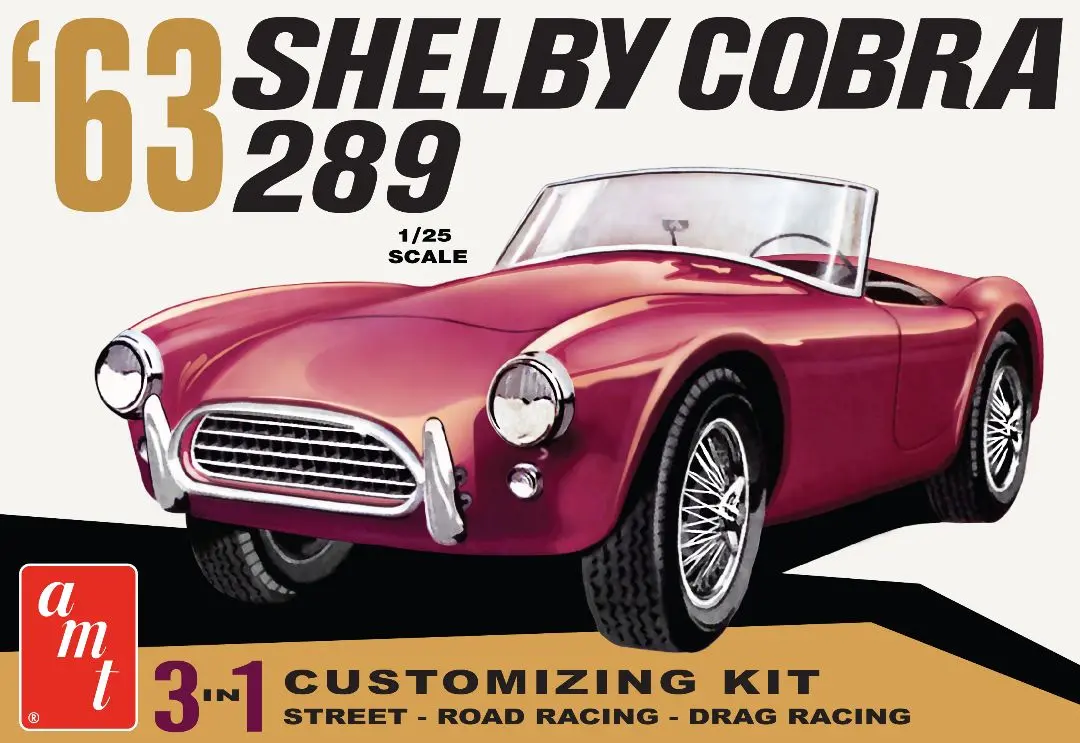 Amt 1/25 1963 Shelby Cobra 289 Model Kit 1