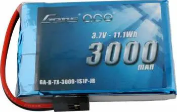 Gens Ace 1S 3.7V 3000Mah Tx Lipo Battery: Jst 1
