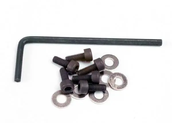 Traxxas Cap Head Screws W/Washers And Wrench: M3x8mm (6) 1