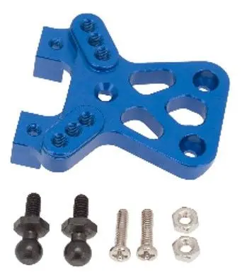 Hobby Details Aluminum Front Shock Tower: 1/18 Teton (Blue) 1