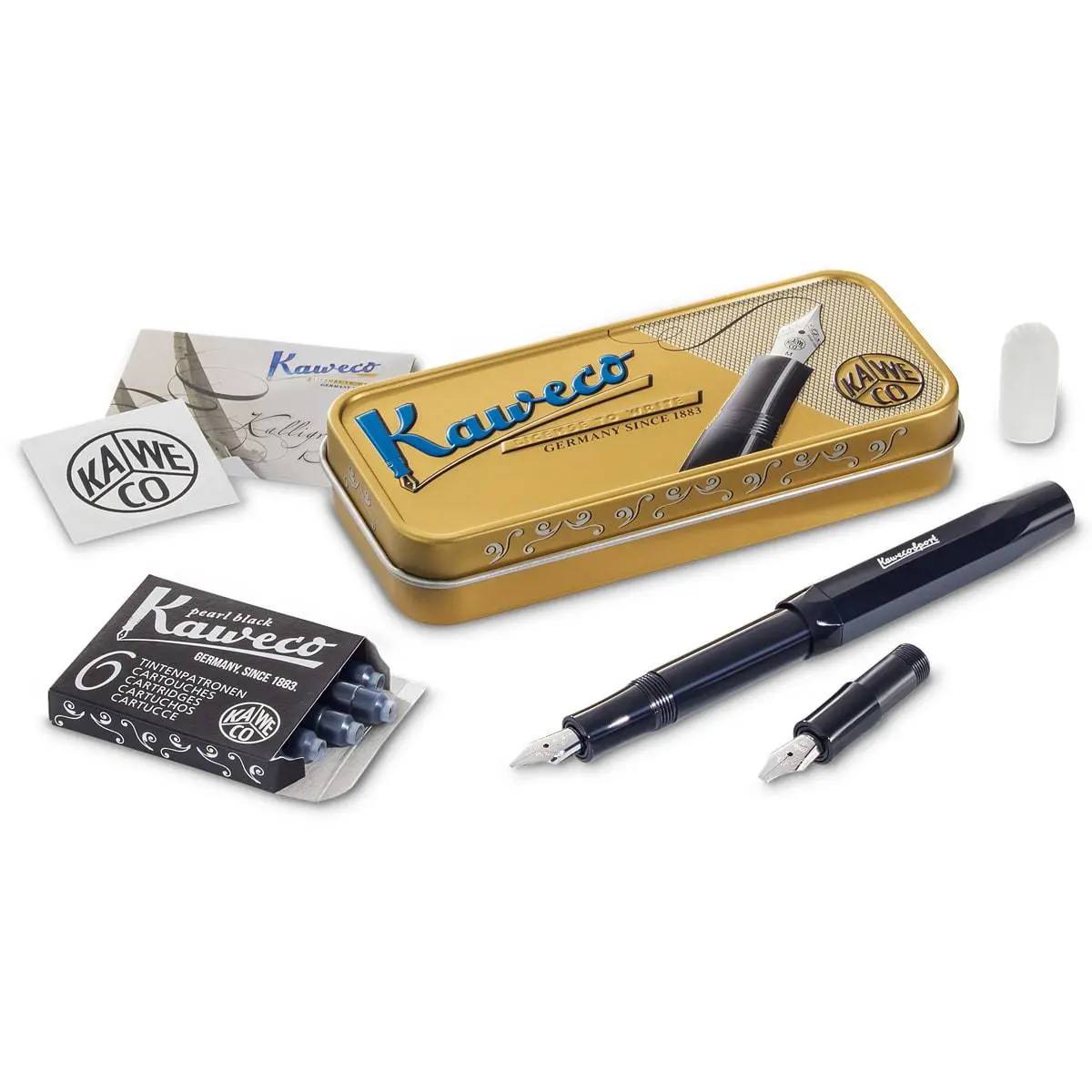 Kaweco, Kalligraphie Set 'S', Stifte In Der Dose, Schwarz 1