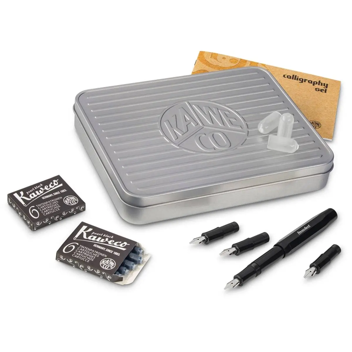 Kaweco, Kalligraphie Set 4, Stifte In Der Dose, Schwarz 1