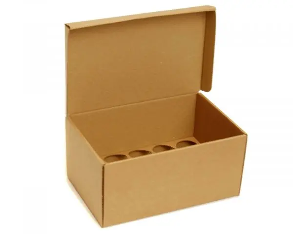 Octopus Office Wellpapp-Stanzverpackung Mit Anhängendem Inlay (Flaschentray) Braun 160 × 90 × 90 Mm 1