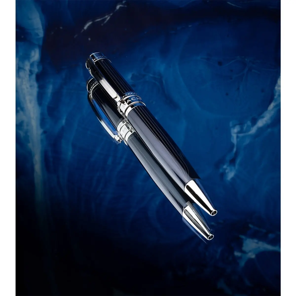 Maybach Kugelschreiber The Peak I Lustrous - Platinum, Nautical Blue Lacquer 1