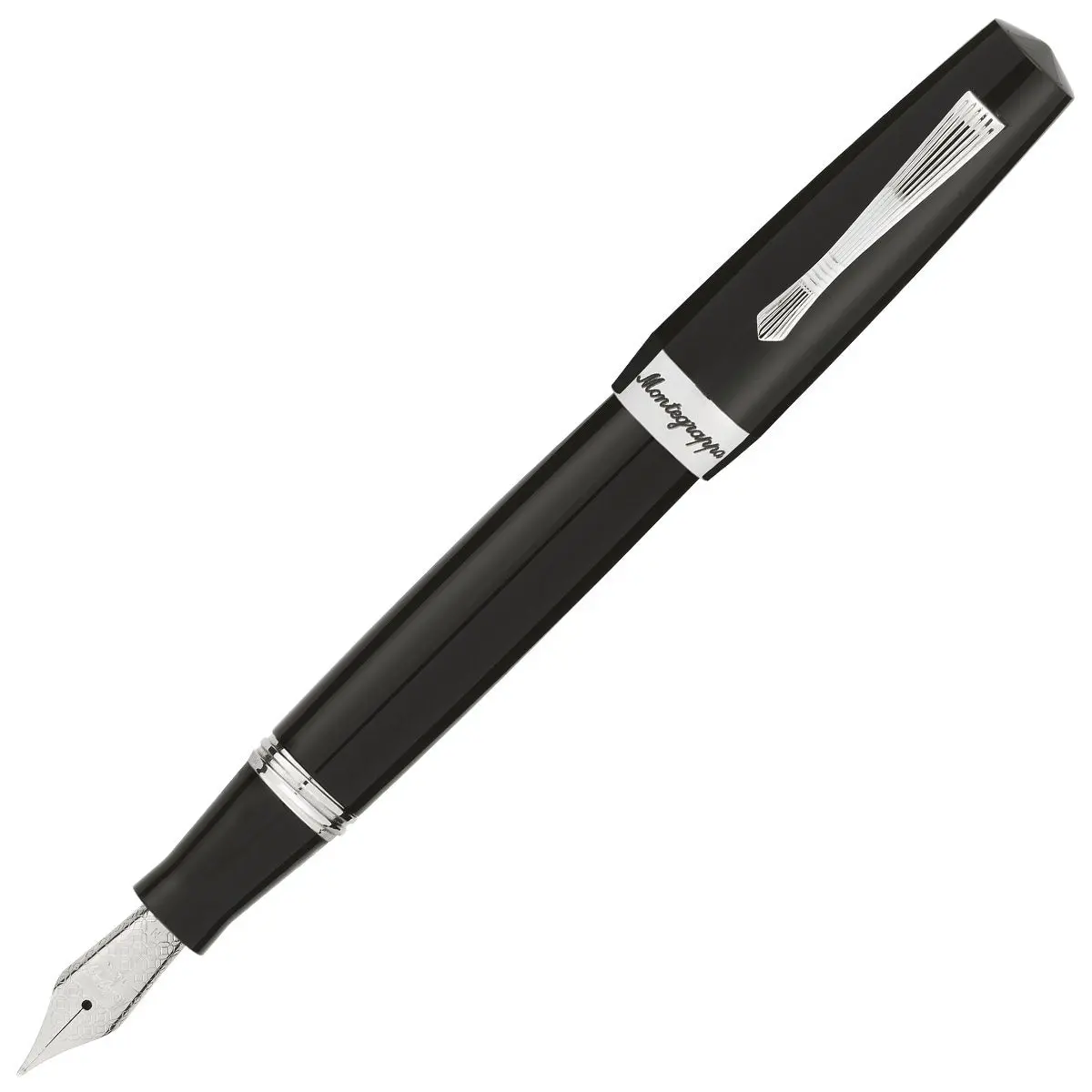 Montegrappa, Füller Elmo 02 Jet Black, Schwarz 1