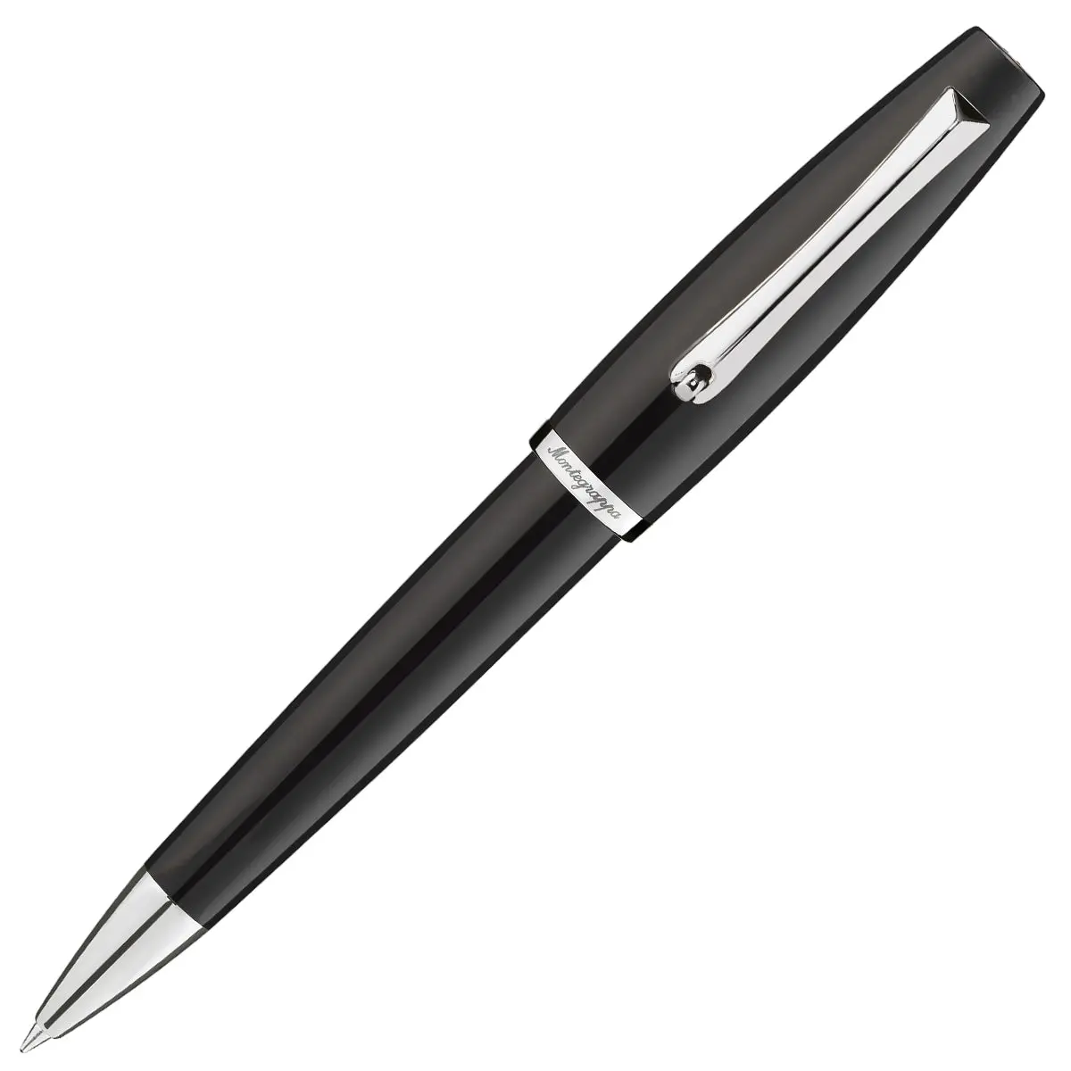 Montegrappa Kugelschreiber Manager Steel, Schwarz 1