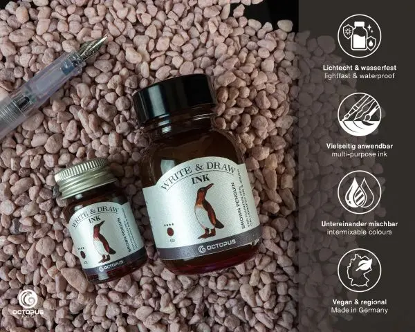 Octopus Write & Draw Ink Schreib- Und Zeichentusche Brown Penguin Braun 2