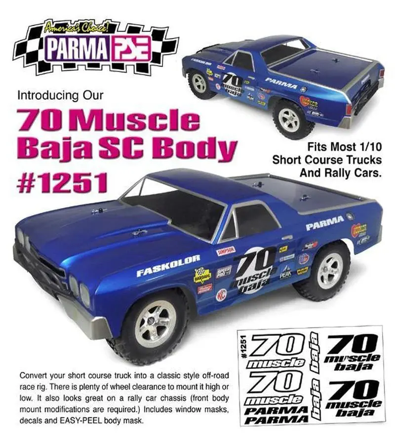 Parma 1970 Muscle Baja Drag Car Body Clear 1