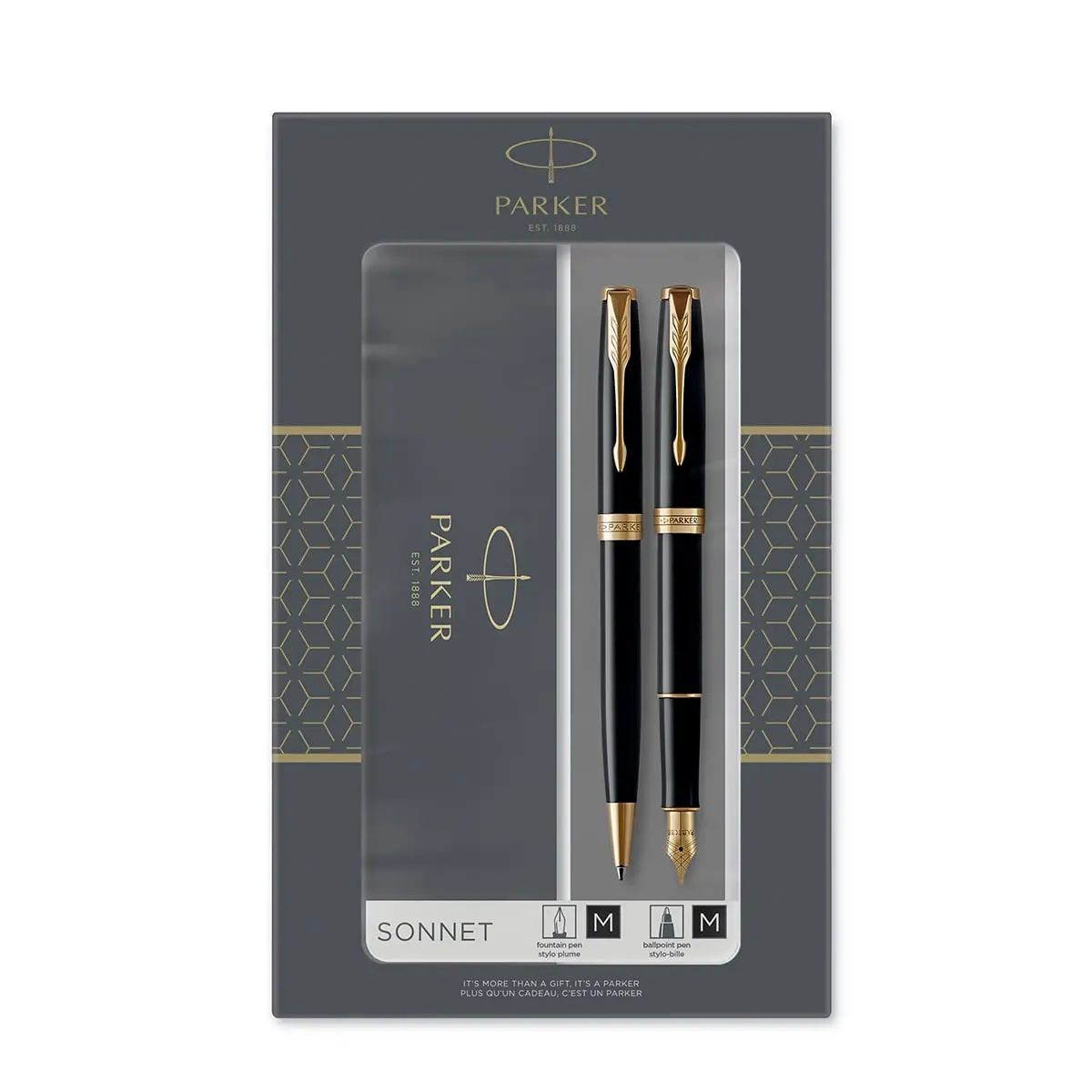 Parker, Stifteset Sonnet Duo-Geschenkset Sonnet, Schwarz 1