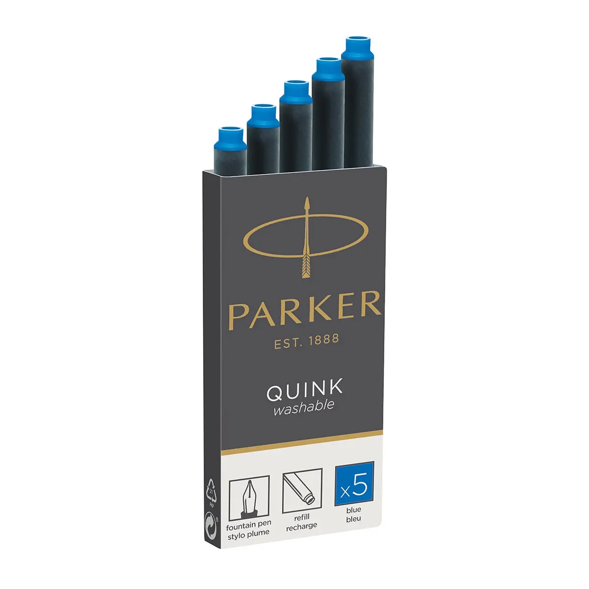 Parker, Tintenpatronen Quink, Königsblau 1