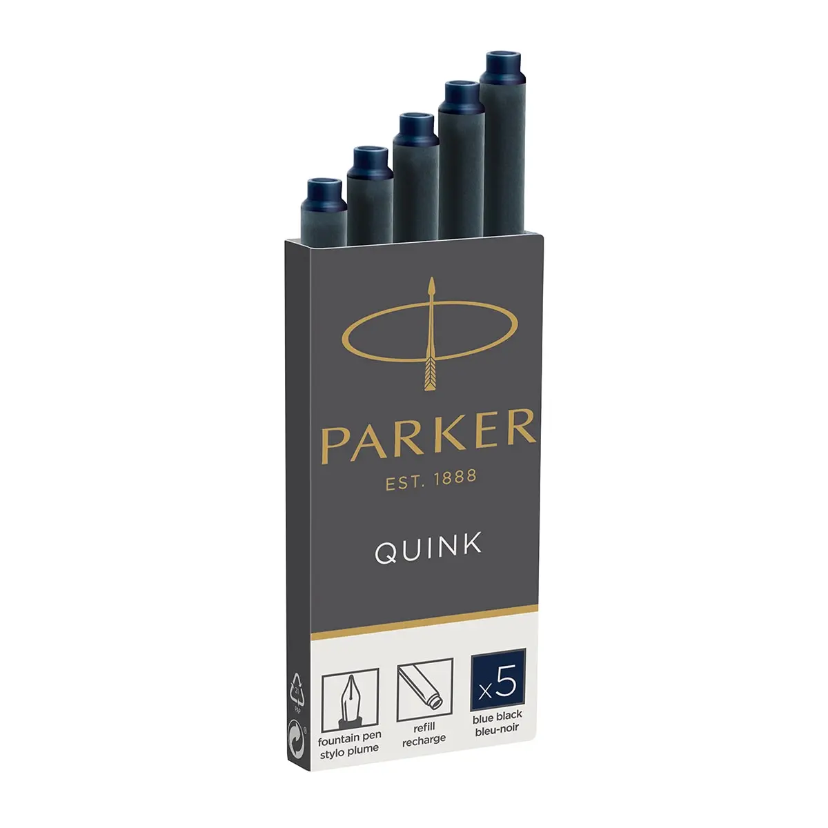 Parker, Tintenpatronen Quink, Schwarz-Blau 1