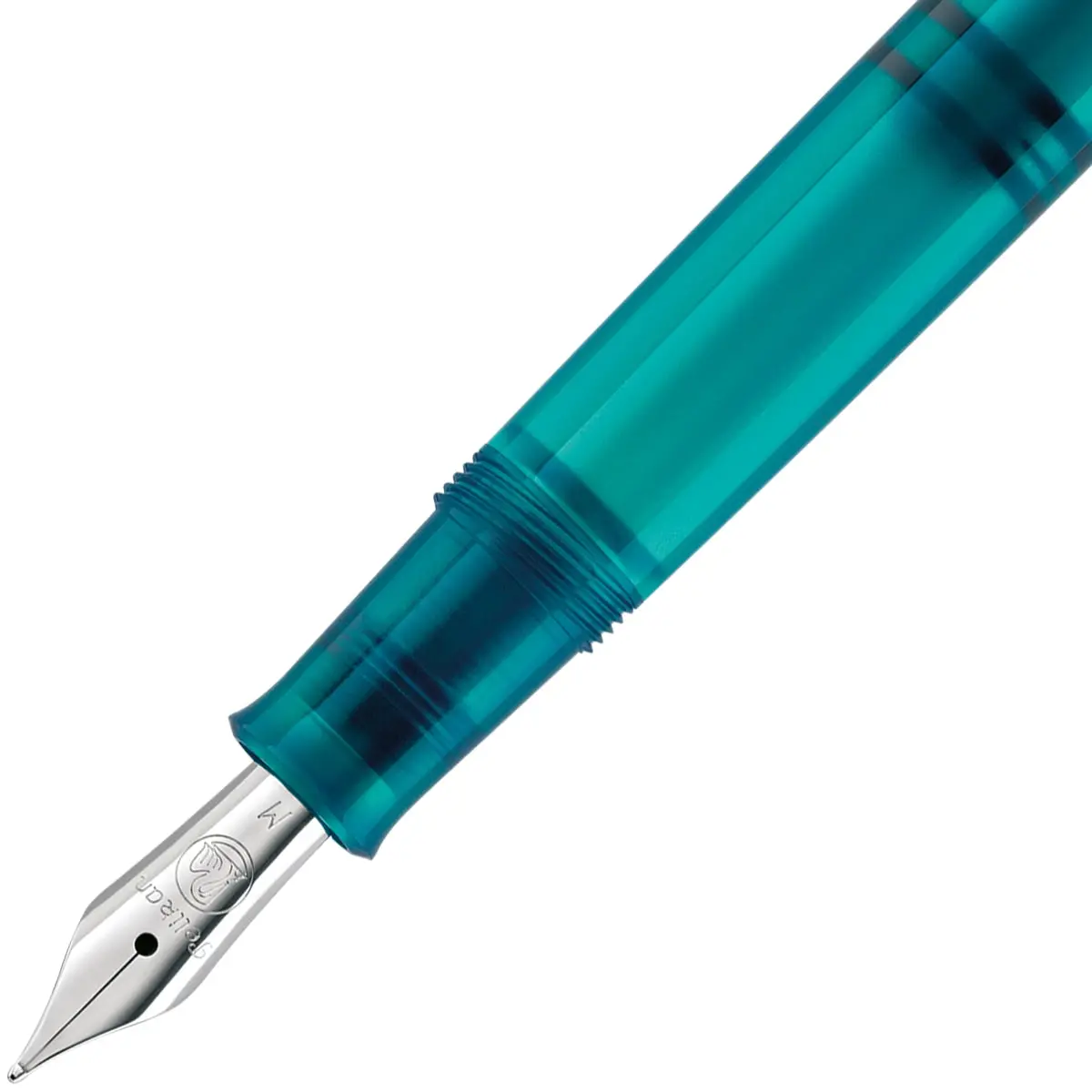 Pelikan Füller + Tintenglas, Classic M205, Inkl. Edelsteintinte Blau 4
