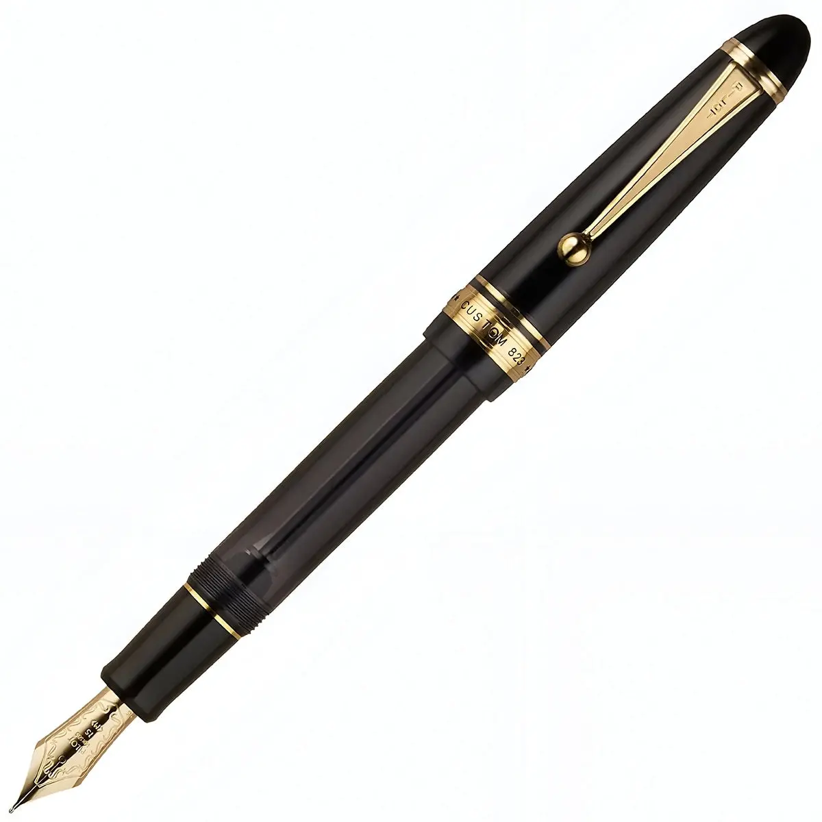 Pilot Füller Custom 823, 14Kt, Schwarz 1