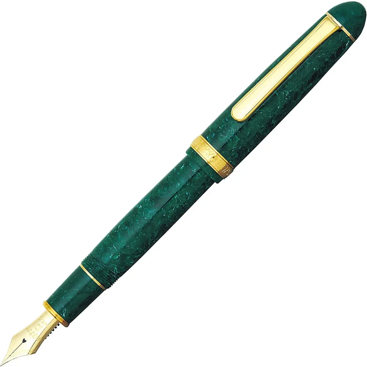 Platinum, Füller, #3776 Century Celluloid, 14Kt, Jade 1