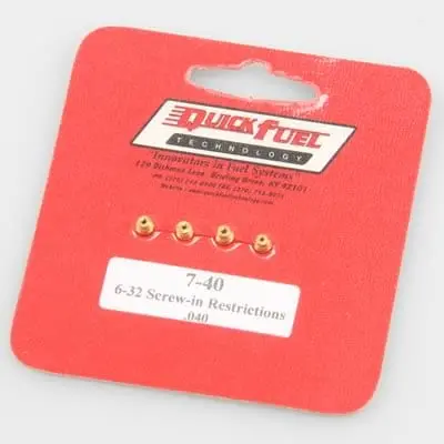 Quick Fuel Idle Feed Restrictor Kit – Tuning Components For Carburetor Calibration 1