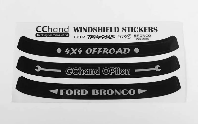 Rc4wd Windshield Decals For Traxxas Trx-4 '79 Bronco Ranger Xlt 1