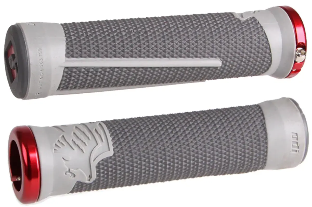Odi Ag2 V2.1 Lock-On Grips - Graphite/Grey/Red 1