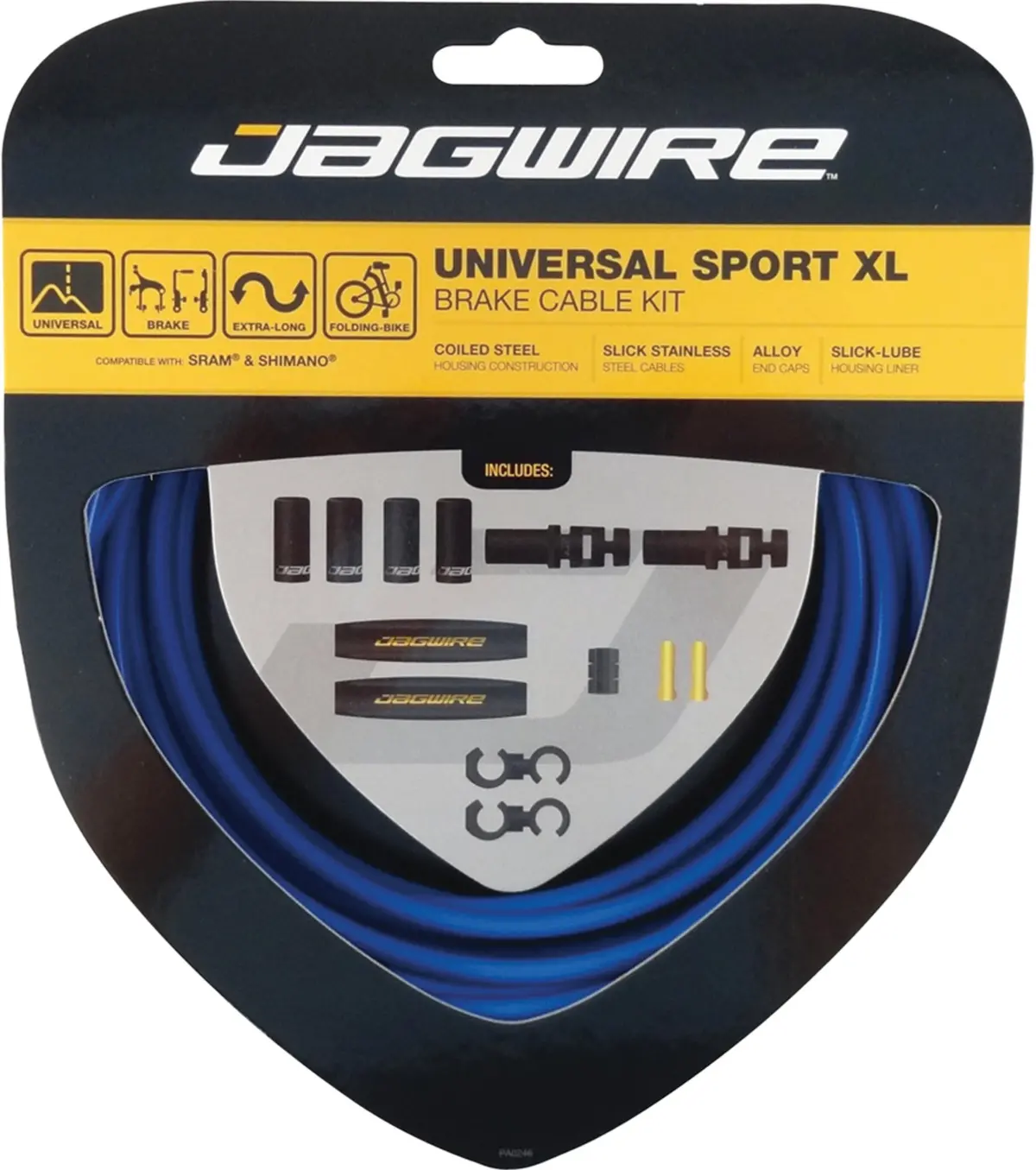 Jagwire Universal Sport Xl Brake Cable Kit (Blue) 1