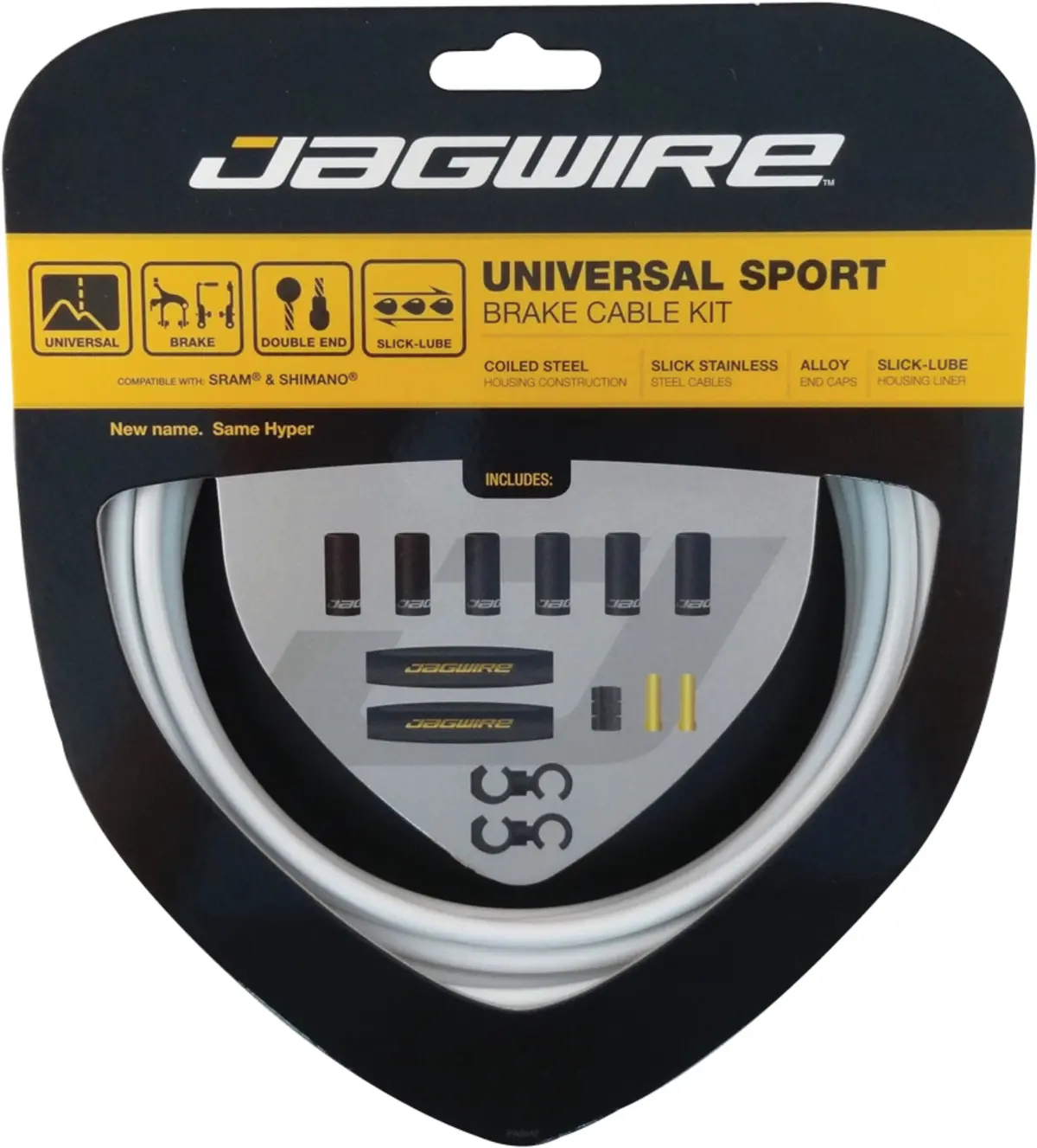Jagwire Universal Sport Brake Cable Kit (White) 1