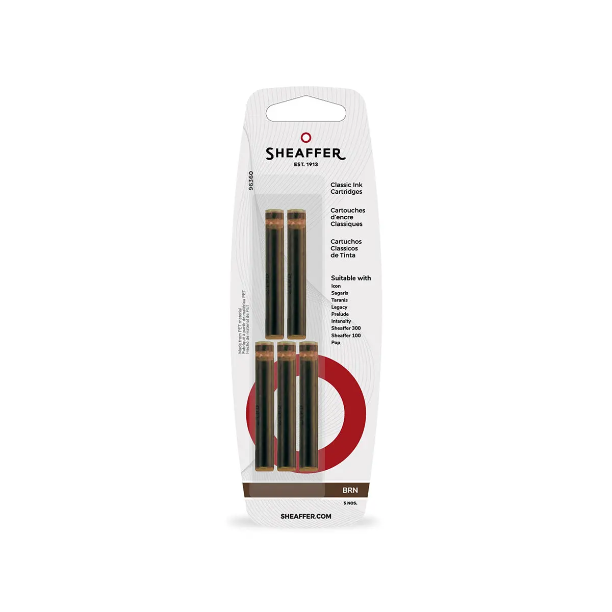 Sheaffer Tintenpatrone 5 Stk., Brown 1