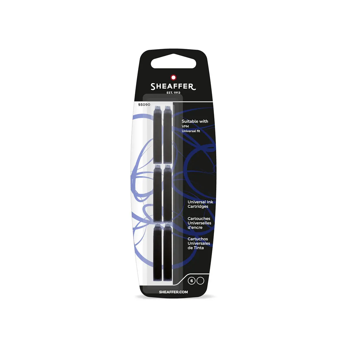 Sheaffer Tintenpatrone Vfm 6 Stk., Black 1