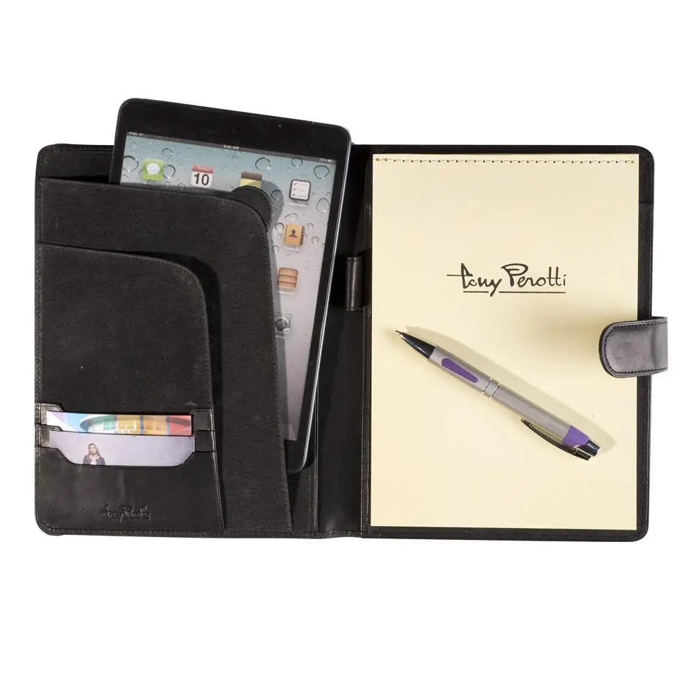 Tony Perotti, Schreibmappe Vegetale, Mit Tabletfach A5, Schwarz 1