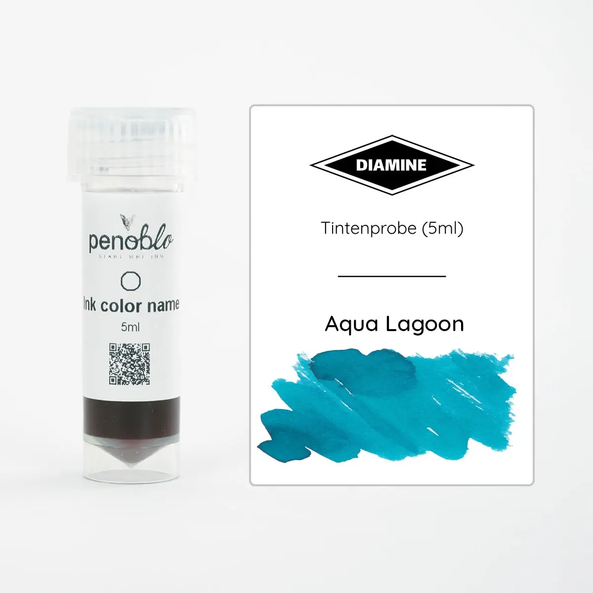 Diamine, Tintenprobe, Regular, Aqua Lagoon, 5Ml 1