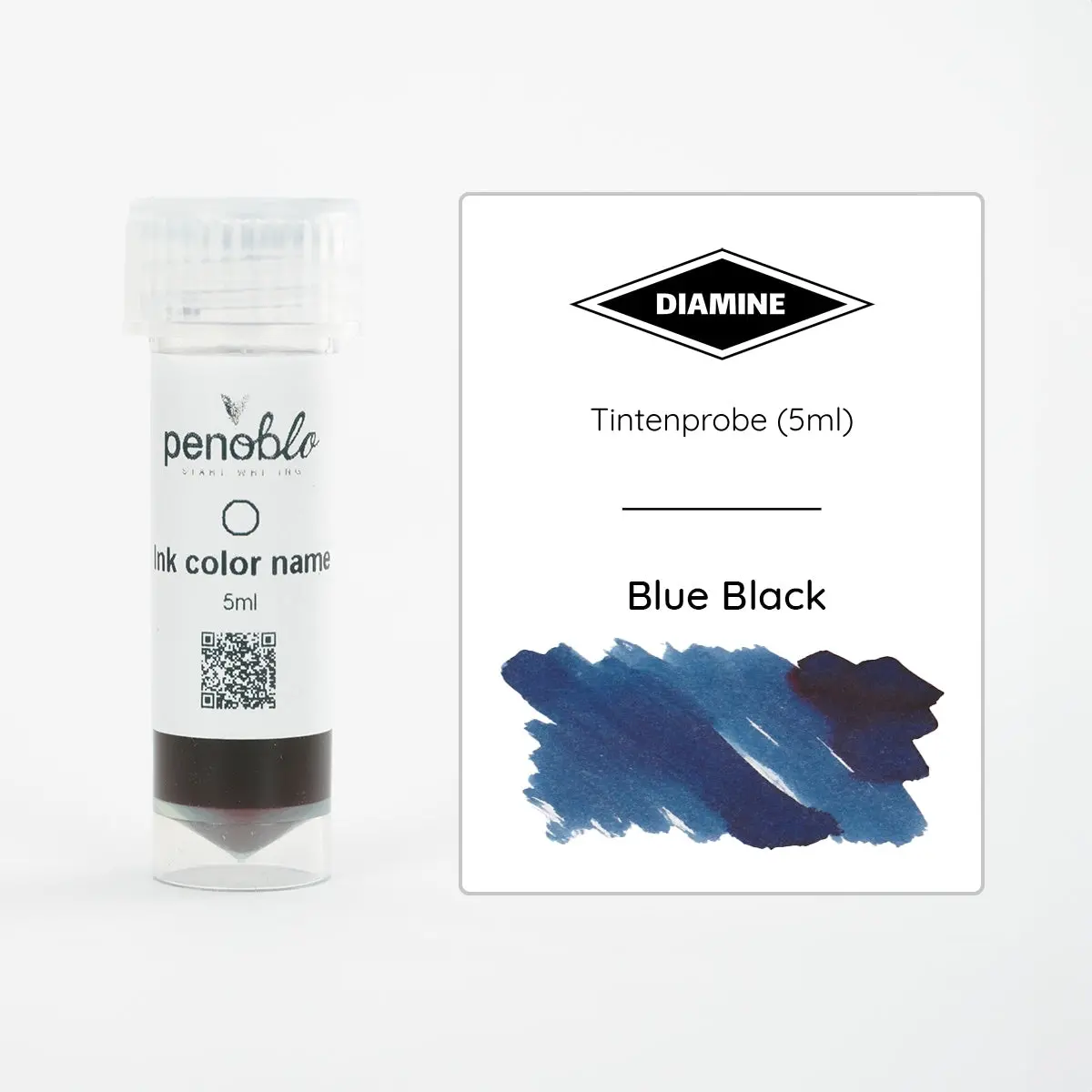 Penoblo Tintenprobe, Diamine Regular, Blue Black 1