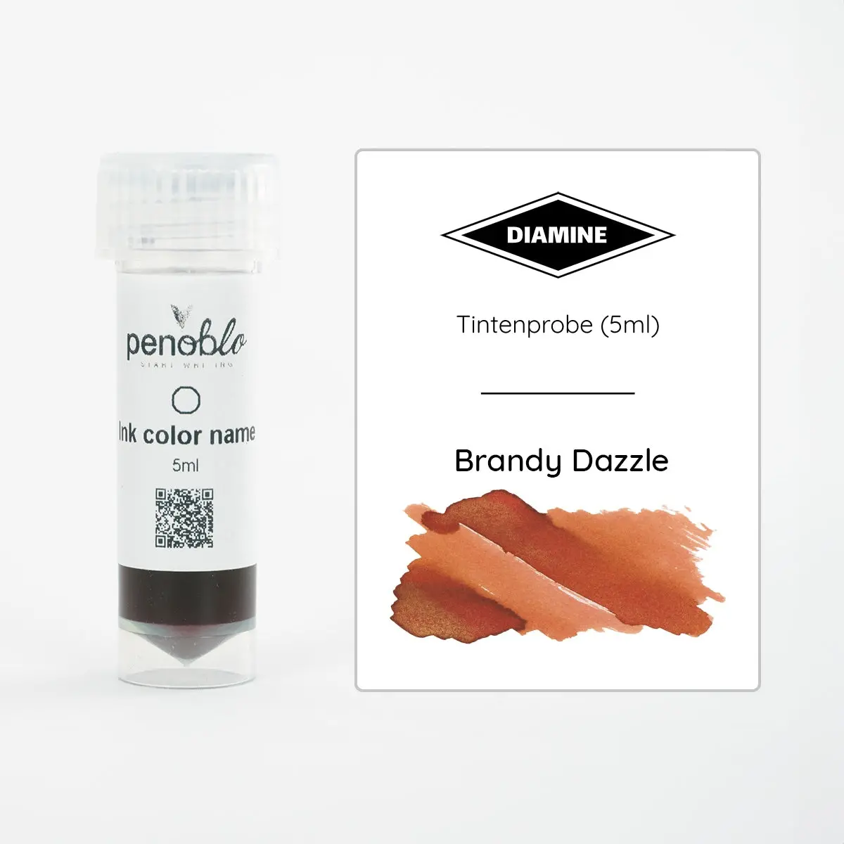 Diamine, Tintenprobe, Shimmering, Brandy Dazzle, 5Ml 1
