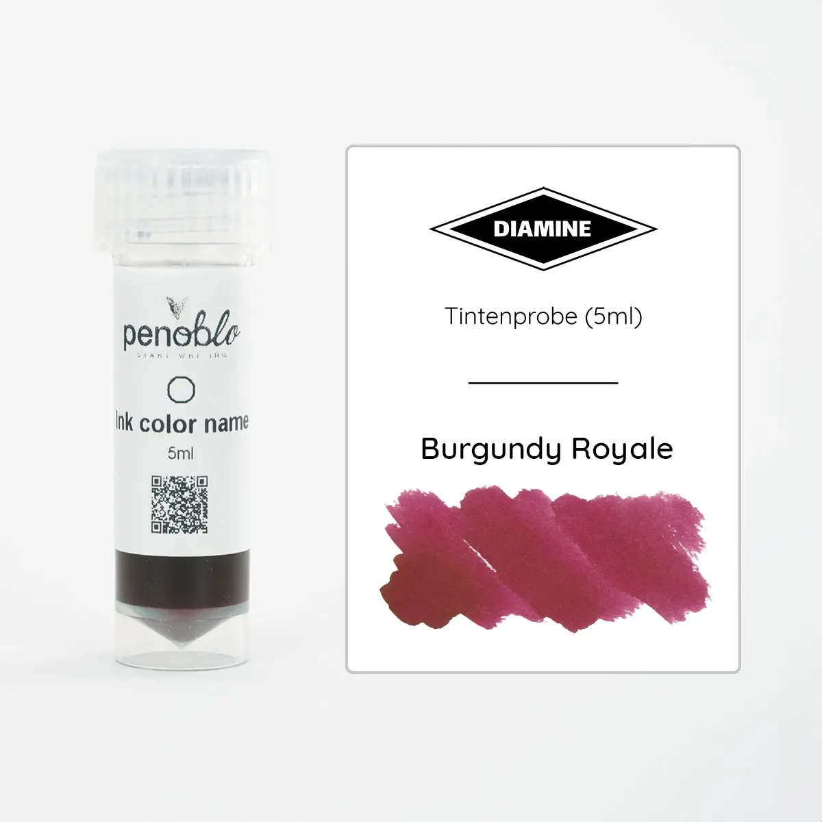 Penoblo Tintenprobe, Diamine 150Th Anniversary, Burgundy Royale 1