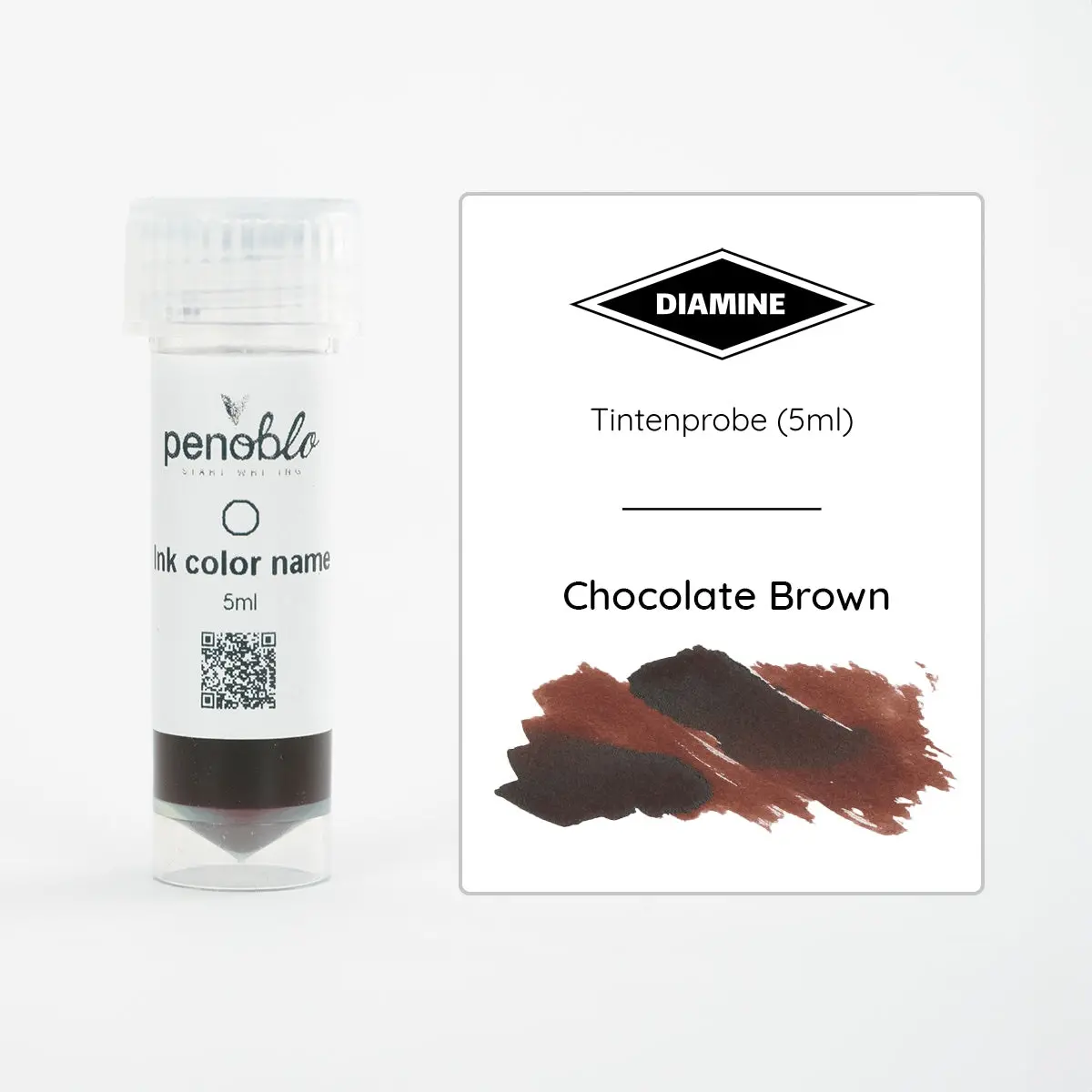 Penoblo Tintenprobe, Diamine Regular, Chocolate Brown 1