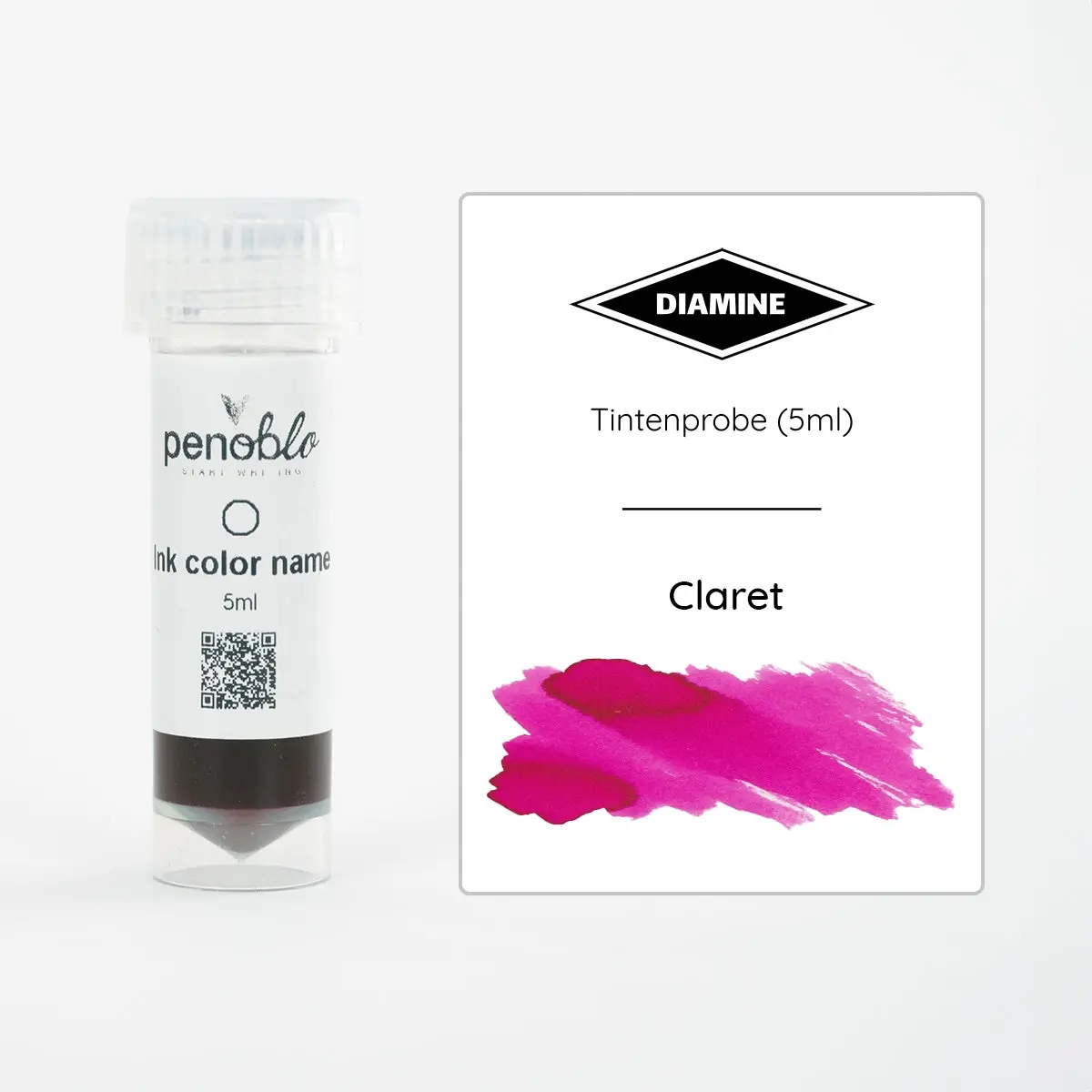 Diamine, Tintenprobe, Regular, Claret, 5Ml 1