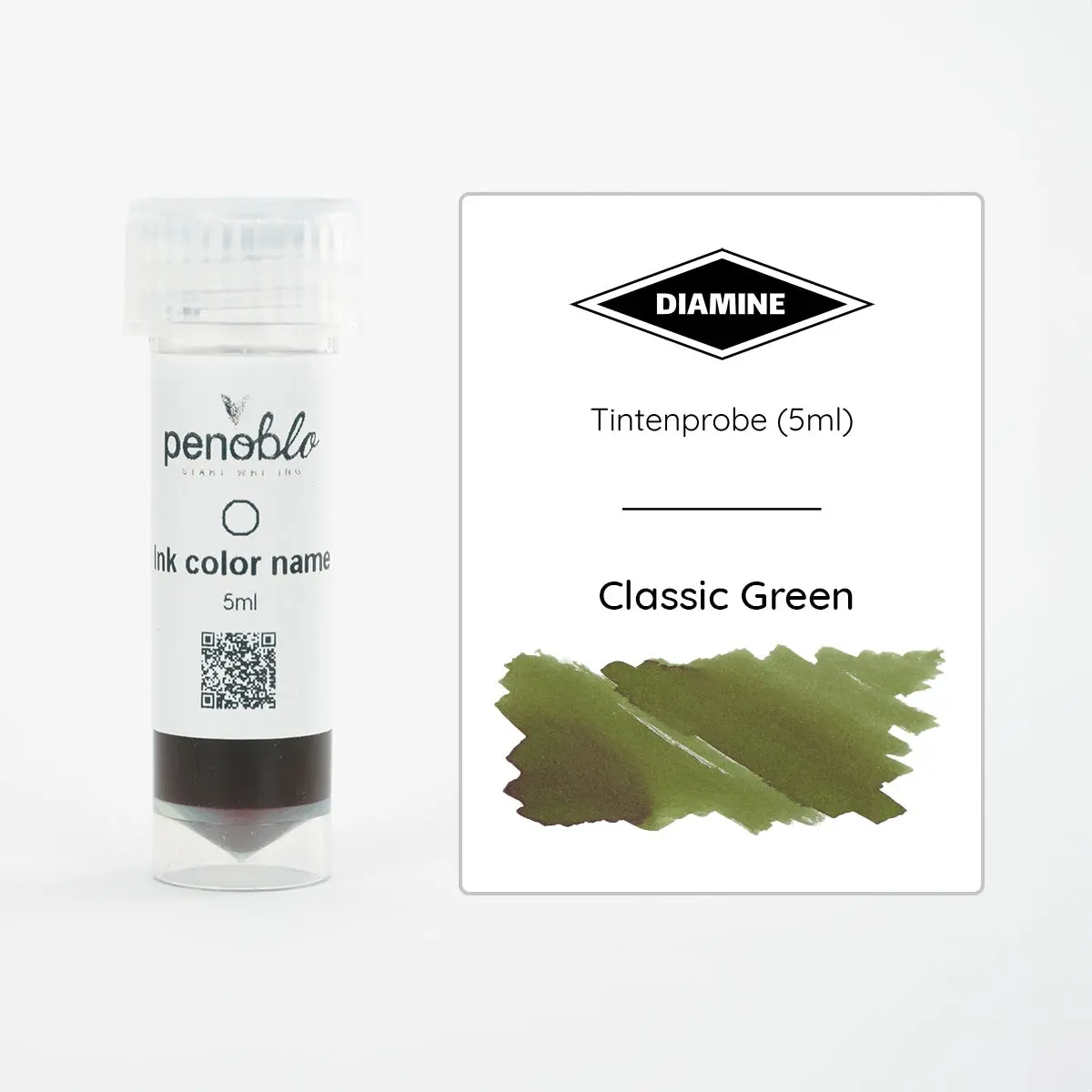 Penoblo Tintenprobe, Diamine Regular, Classic Green 1