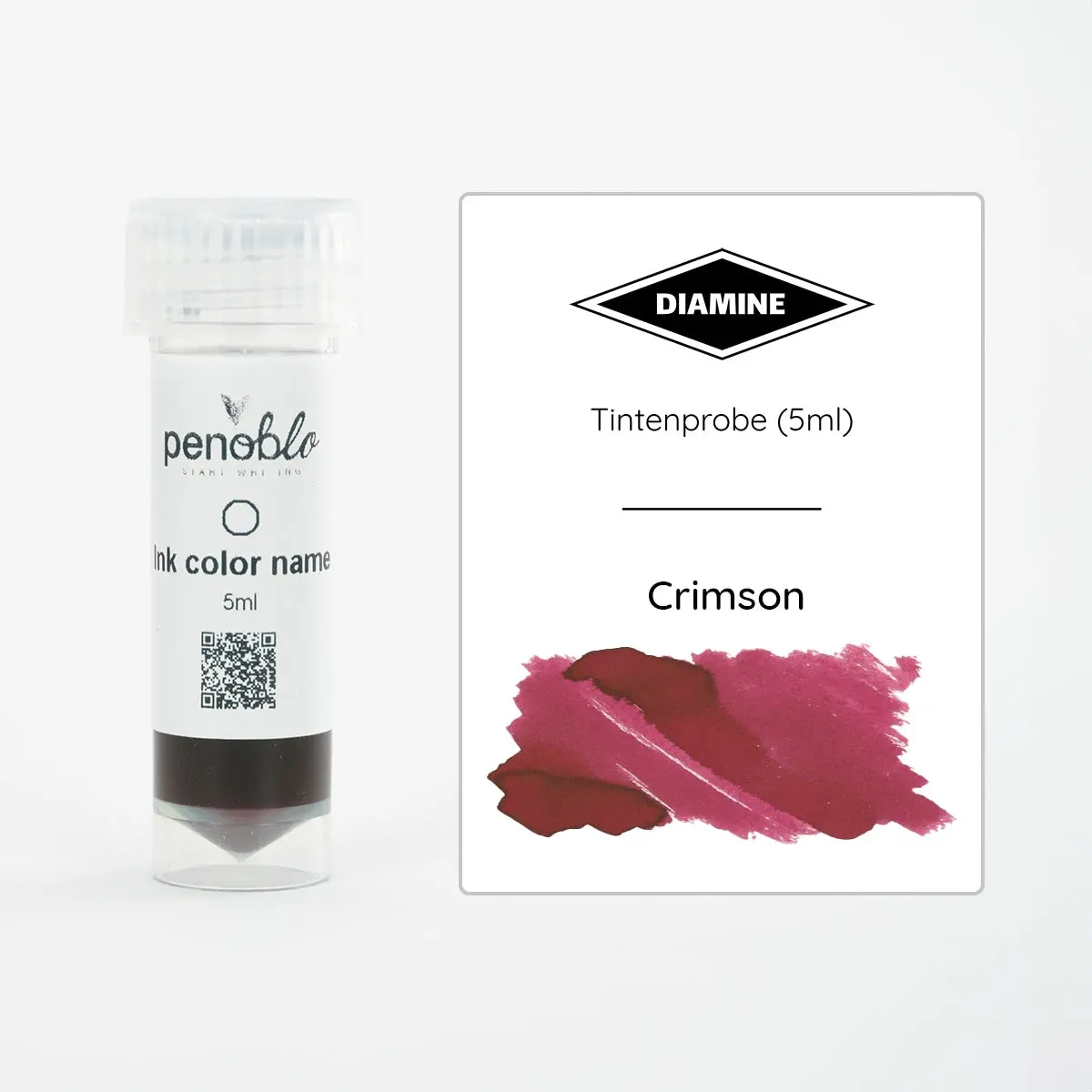 Diamine, Tintenprobe, Regular, Crimson, 5Ml 1
