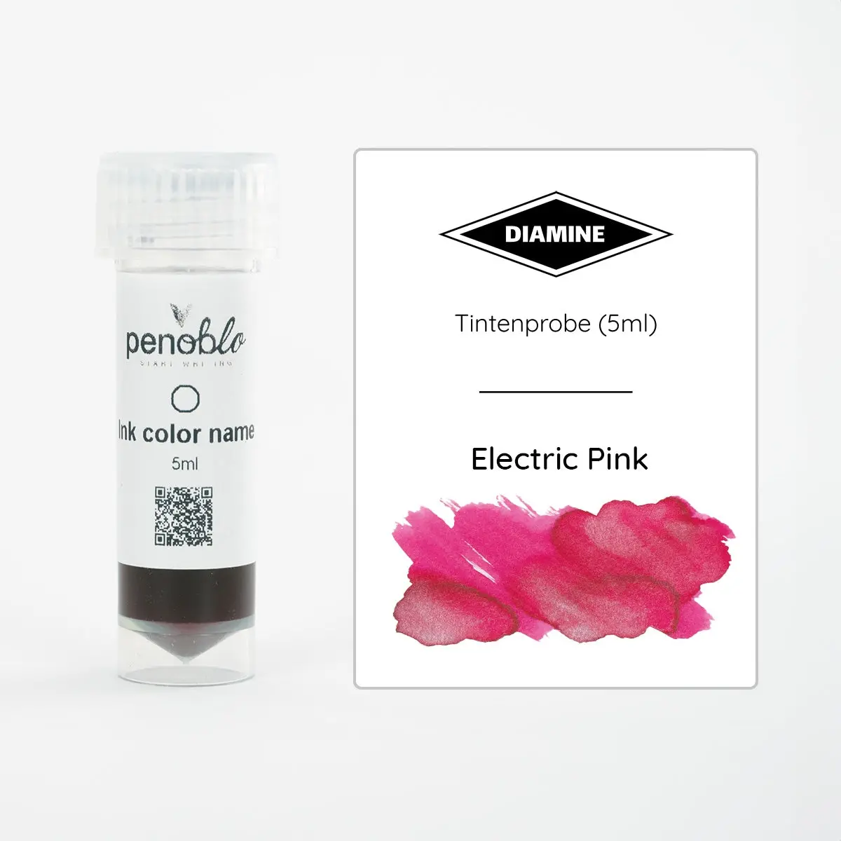 Penoblo Tintenprobe, Diamine Shimmering, Electric Pink 1