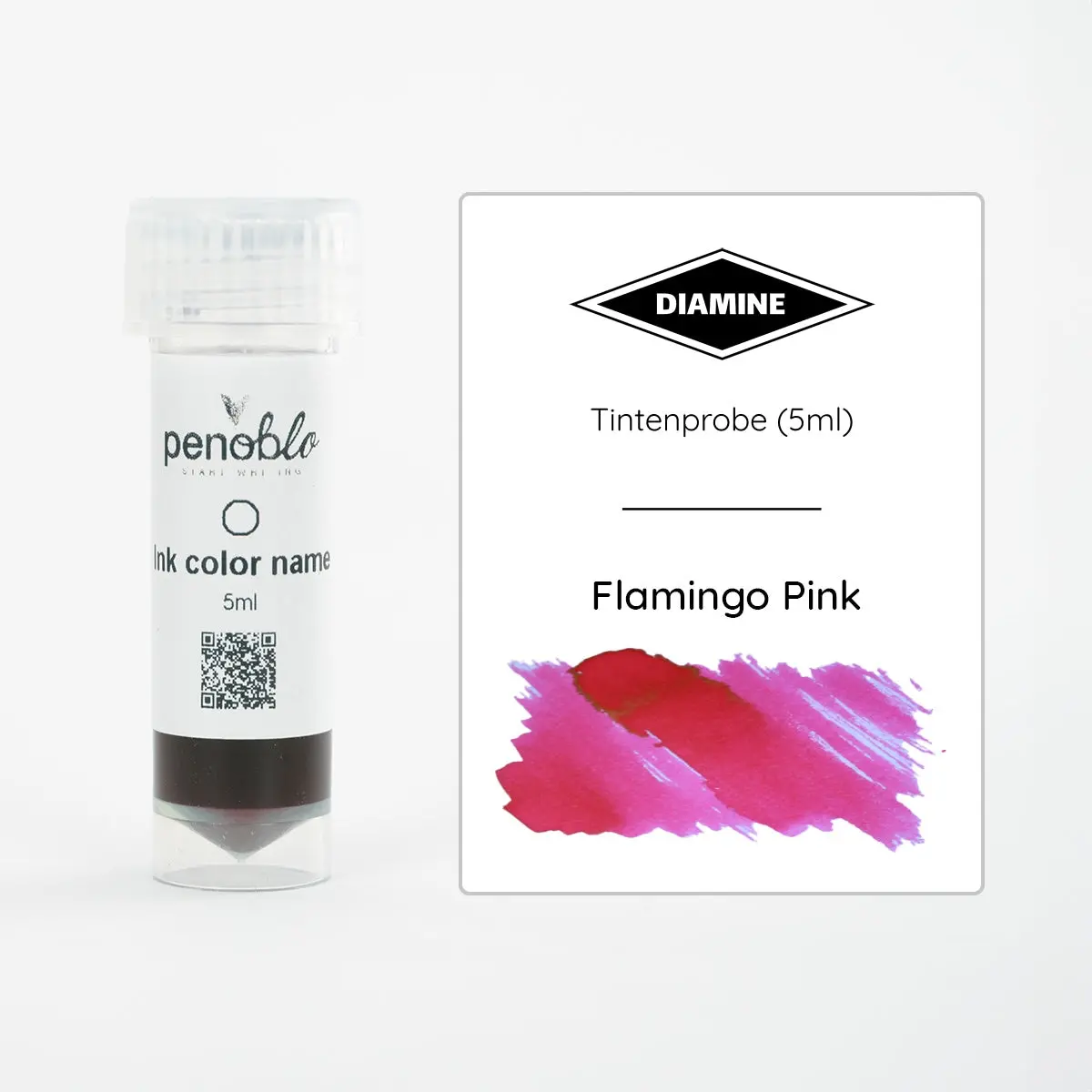 Diamine, Tintenprobe, Regular, Flamingo Pink, 5Ml 1
