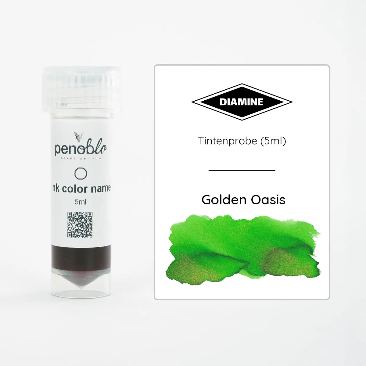 Diamine, Tintenprobe, Shimmering, Golden Oasis, 5Ml 1