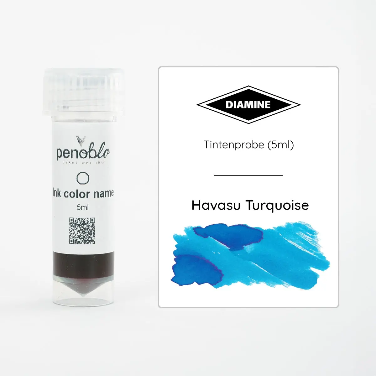 Penoblo Tintenprobe, Diamine Regular, Havasu Turquoise 1