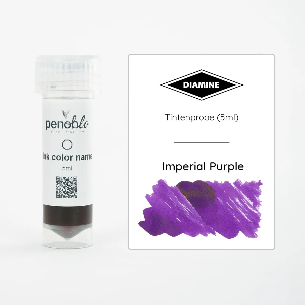Penoblo Tintenprobe, Diamine Regular, Imperial Purple 1