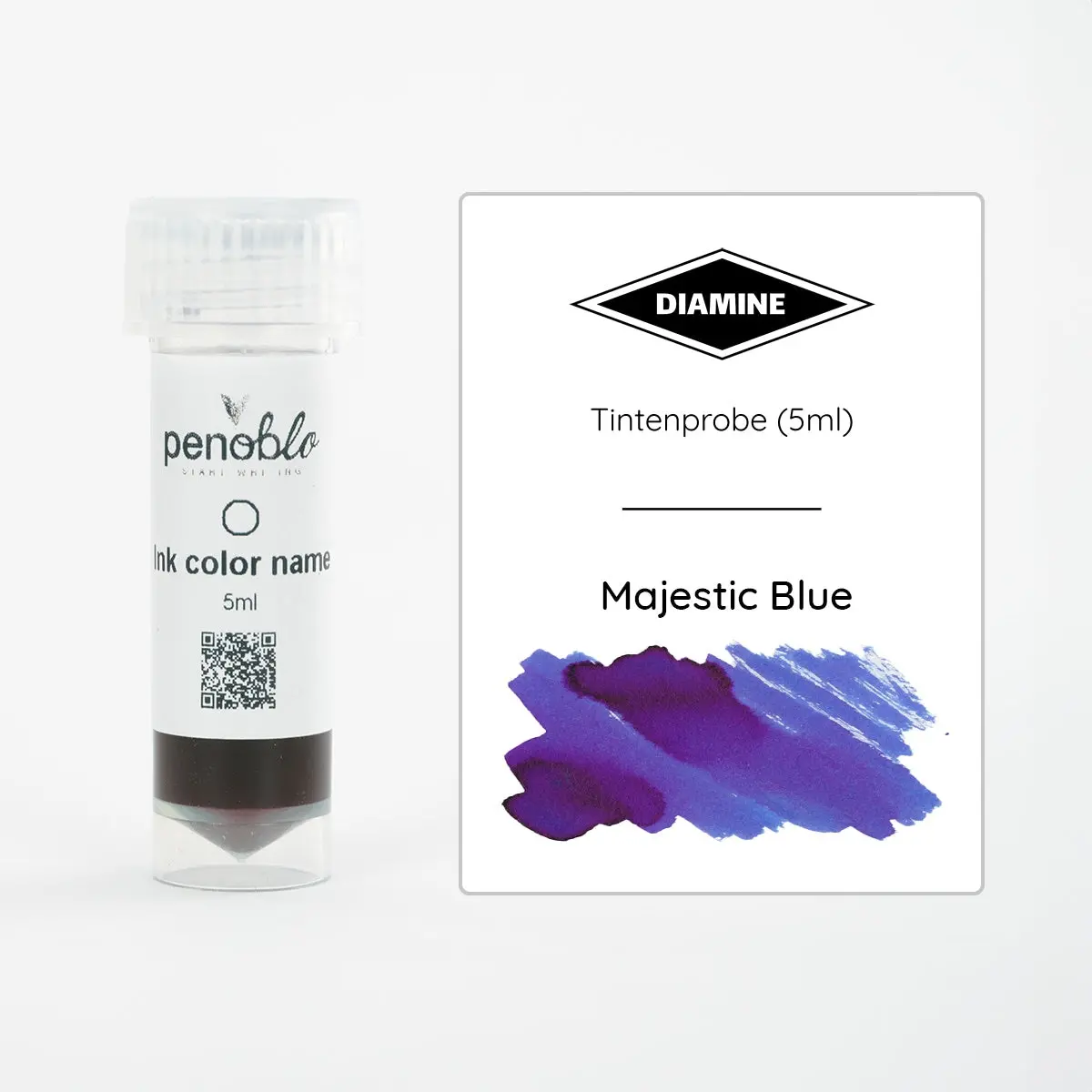 Penoblo Tintenprobe, Diamine Regular, Majestic Blue 1