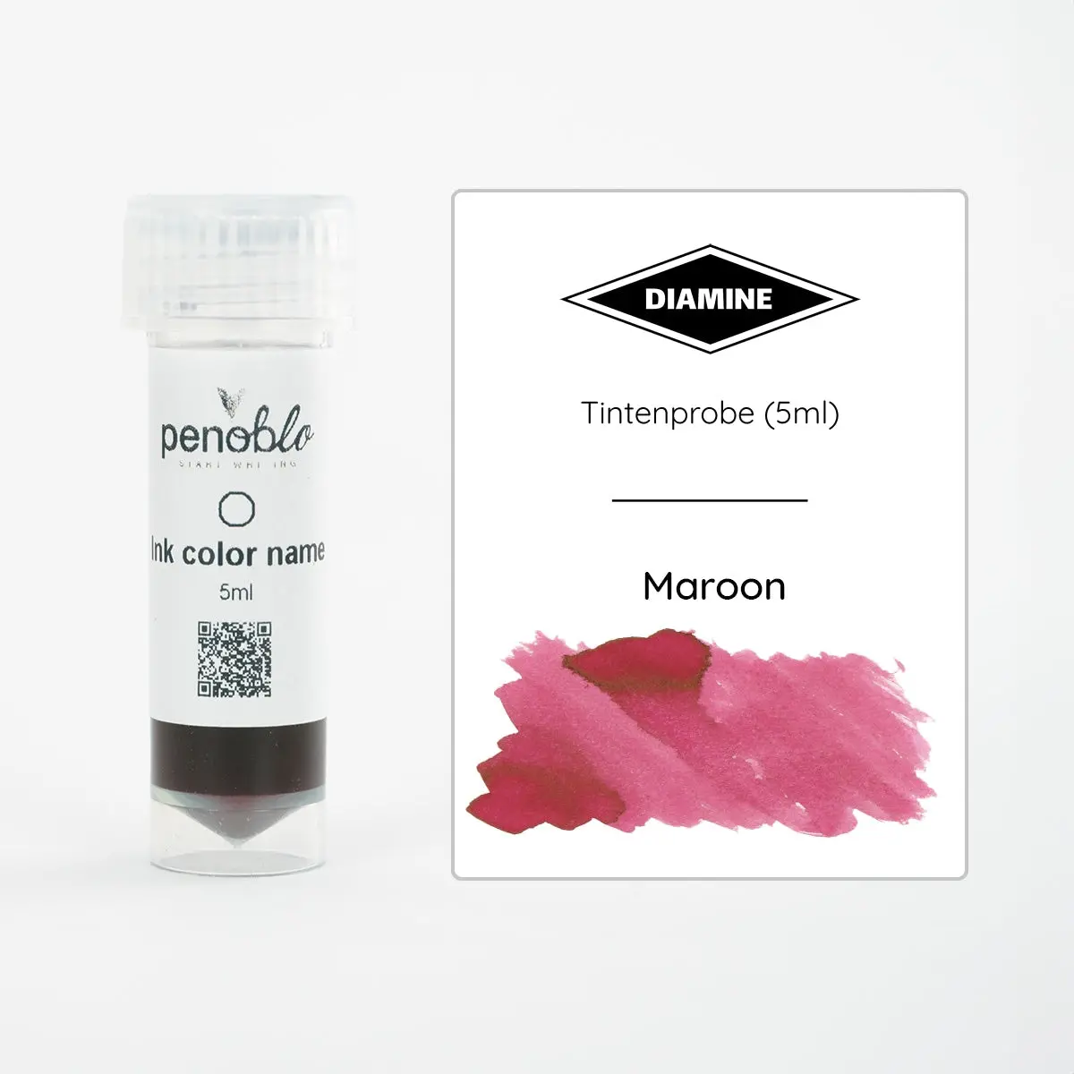 Diamine, Tintenprobe, Regular, Maroon, 5Ml 1